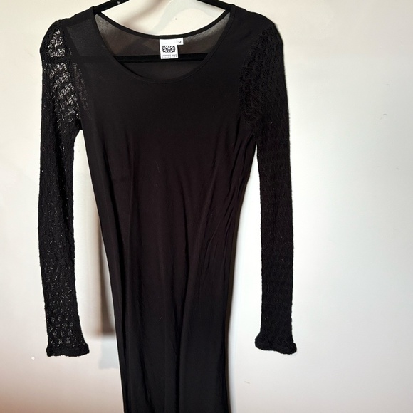 JOHNNY WAS COLLECTION | Black long-sleeve midi dress - Picture 2 of 2